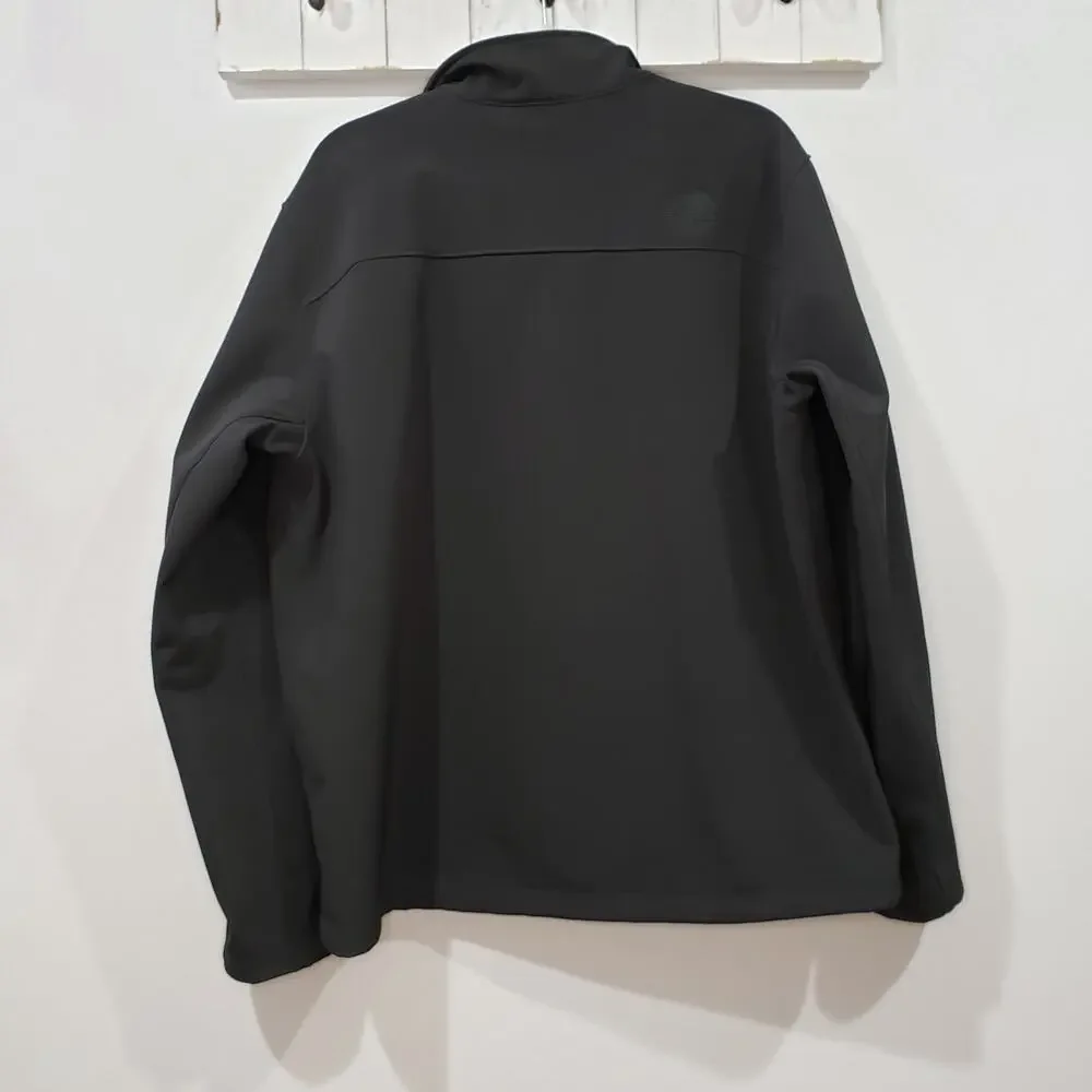 The North Face Apex Softshell Jacket Mens Large Black Full Zip VEGA Logo